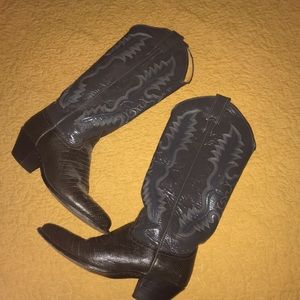 Justin Women’s Boots Size 8 Dark grey and blue.